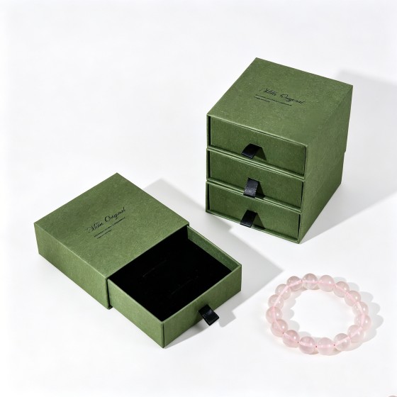 24 Pack Moss Green Drawer Jewelry Boxes, Luxury Cotton Lined Accessory Storage Cases for Rings, Necklaces, Earrings & Bracelets