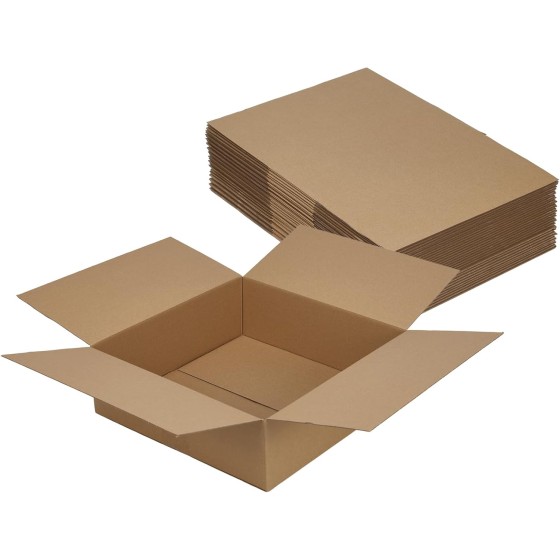 12x12x4 Shipping Boxes Set of 15, Brown Corrugated Cardboard Box for Small Business for Packaging Mailing