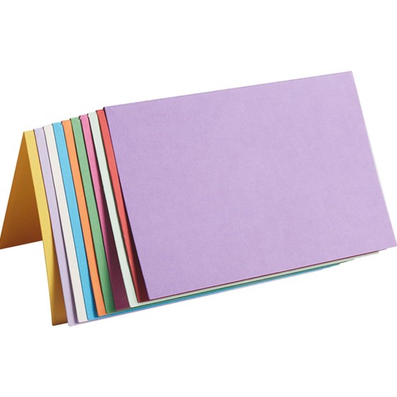 50 Pack Blank Folded Cardstock Cards, Multicolor, 4x6 | Blank Thank You Cards for Greeting Cards, Invitations, Place Cards, Wedding