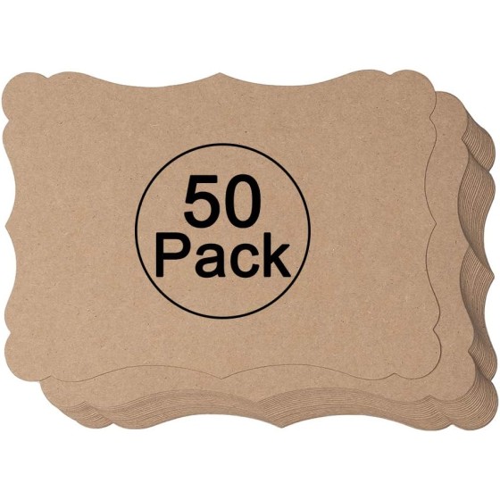 50 Pack Blank Kraft Greeting Cards, Kraft Color, 4x6IN | Thick Cardstock Paper, For DIY Gift Cards, Menus, Baby Shower Invitations, Wedding Invitations