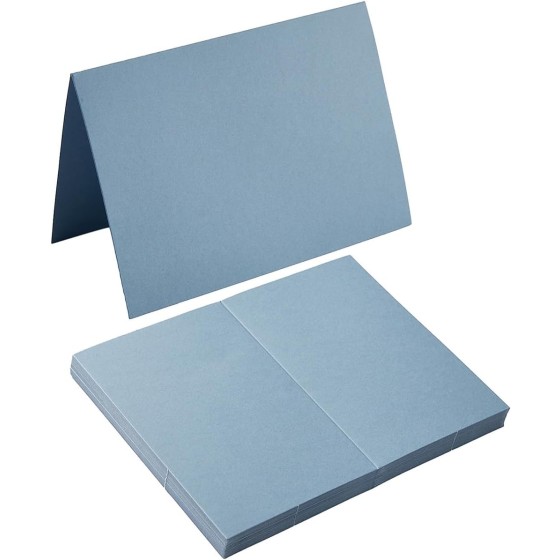 50 Pack Blank Folded Cardstock Cards, Dusty Blue, 4x6 | Blank Thank You Cards for Greeting Cards, Invitations, Place Cards, Wedding, All Occasion