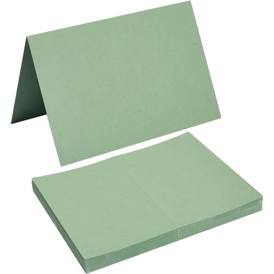 50 Pack Blank Folded Cardstock Cards, Sage-Green, 4x6 | Blank Thank You Cards for Greeting Cards, Invitations, Place Cards, Wedding